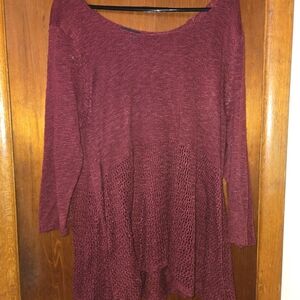 It's Our Time Burgundy Knit Tunic Sweater